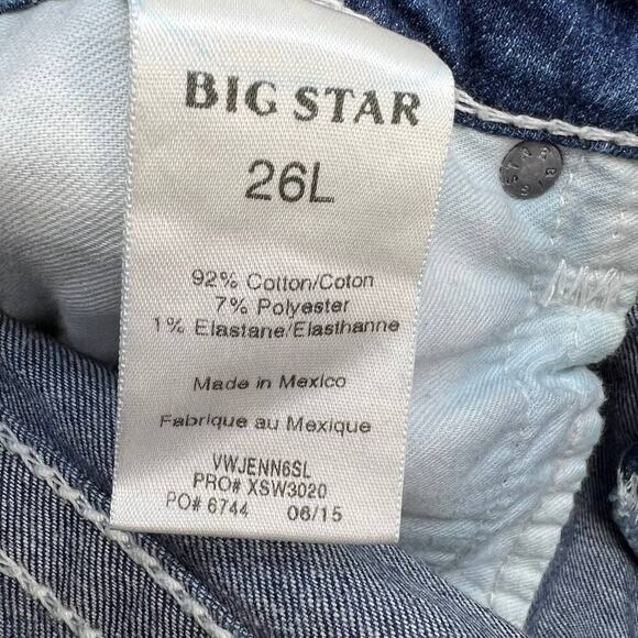 Big Star Women's Jenae Skinny Size 26L Light Stone Wash Hidden Logo Pocket - Picture 14 of 16